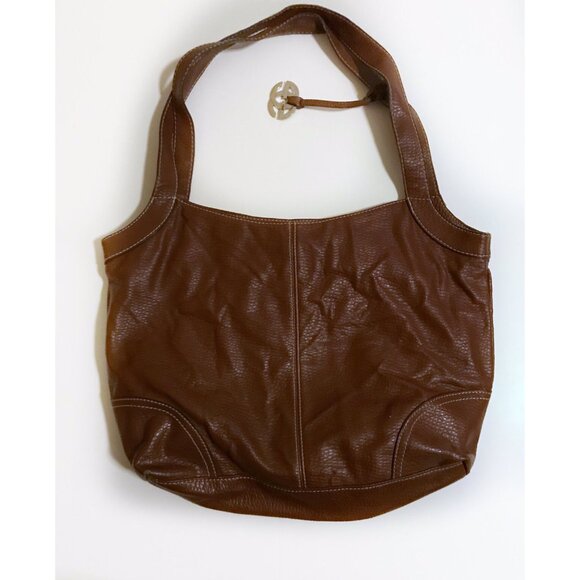 Marc Ecko Brown Bow Studded Slouchy Purse - Picture 4 of 5
